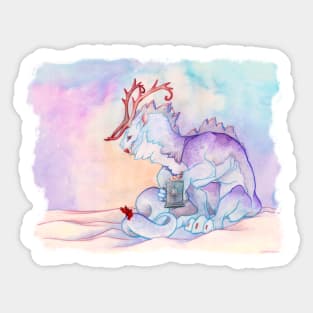 Hot Cocoa Dragon Sticker